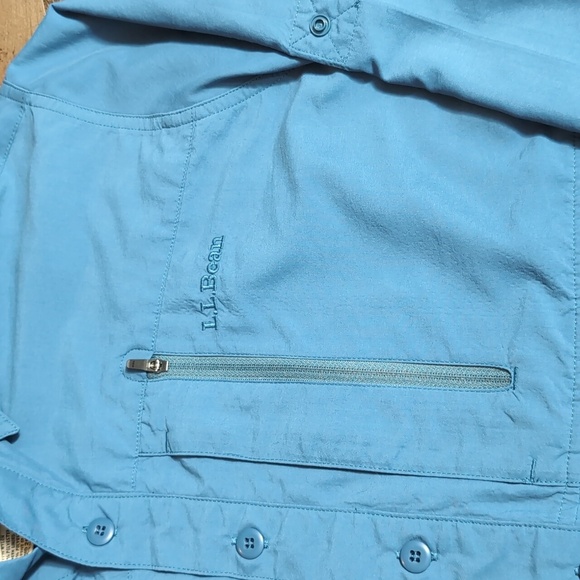 L.L. Bean Fishing Shirt Nylon Sun Smart UV Protection UPF 50+ Size Large-Tall - Picture 3 of 9